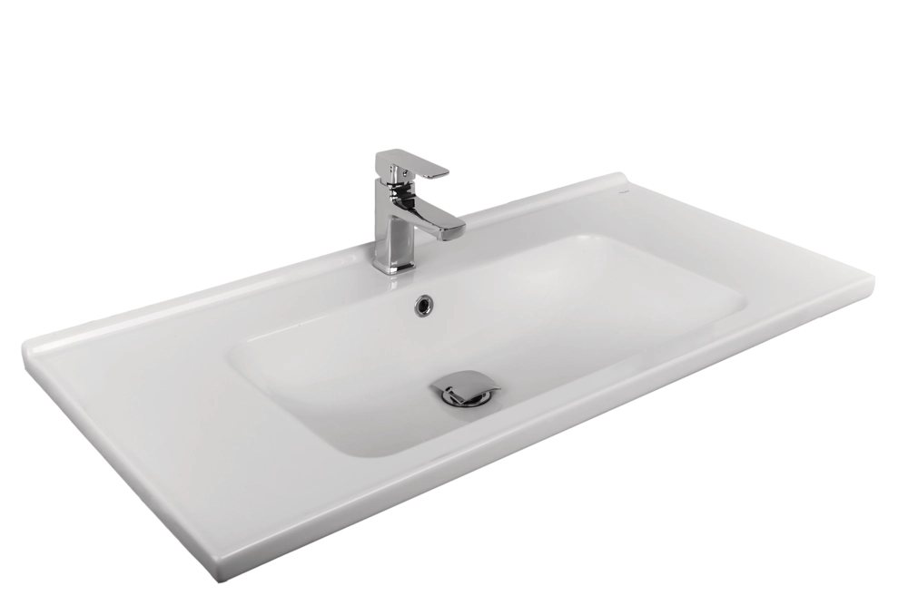 VALE 100X50 LAVABO ORTA ARMATÜR DELİKLİ BEYAZ