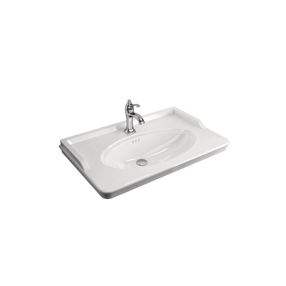 ARTDECO 80 CM ETAJERLİ LAVABO BEYAZ