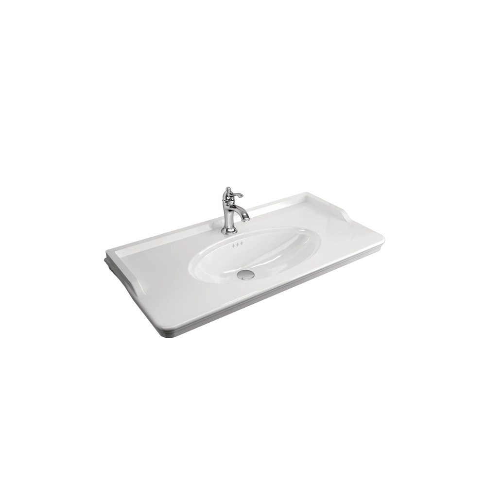 ARTDECO 100 CM ETAJERLİ LAVABO BEYAZ