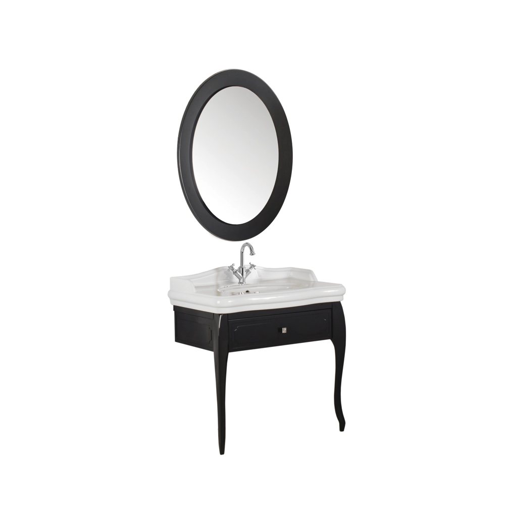 VICTORIAN 90 CM SET (LAVABO DOLABI + AYNA) ANTRASİT