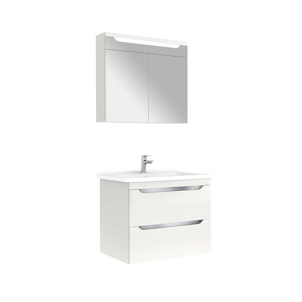 CASİLLA 80 SET GRİ (AYDINLATMALI DOLAP)