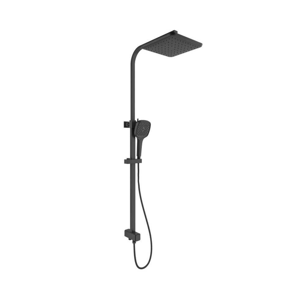 RAIN SQUARE PUSH BUTTON DUŞ BARI SİYAH