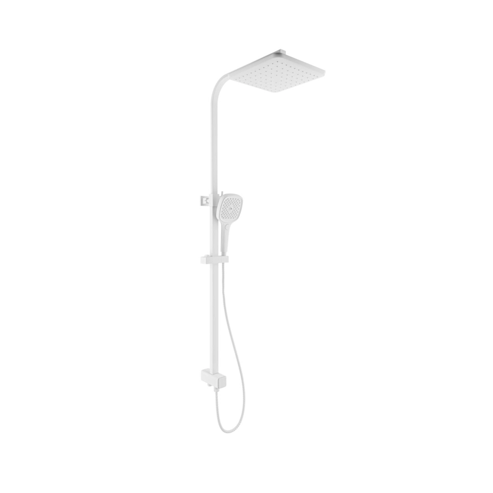 RAIN SQUARE PUSH BUTTON DUŞ BARI BEYAZ