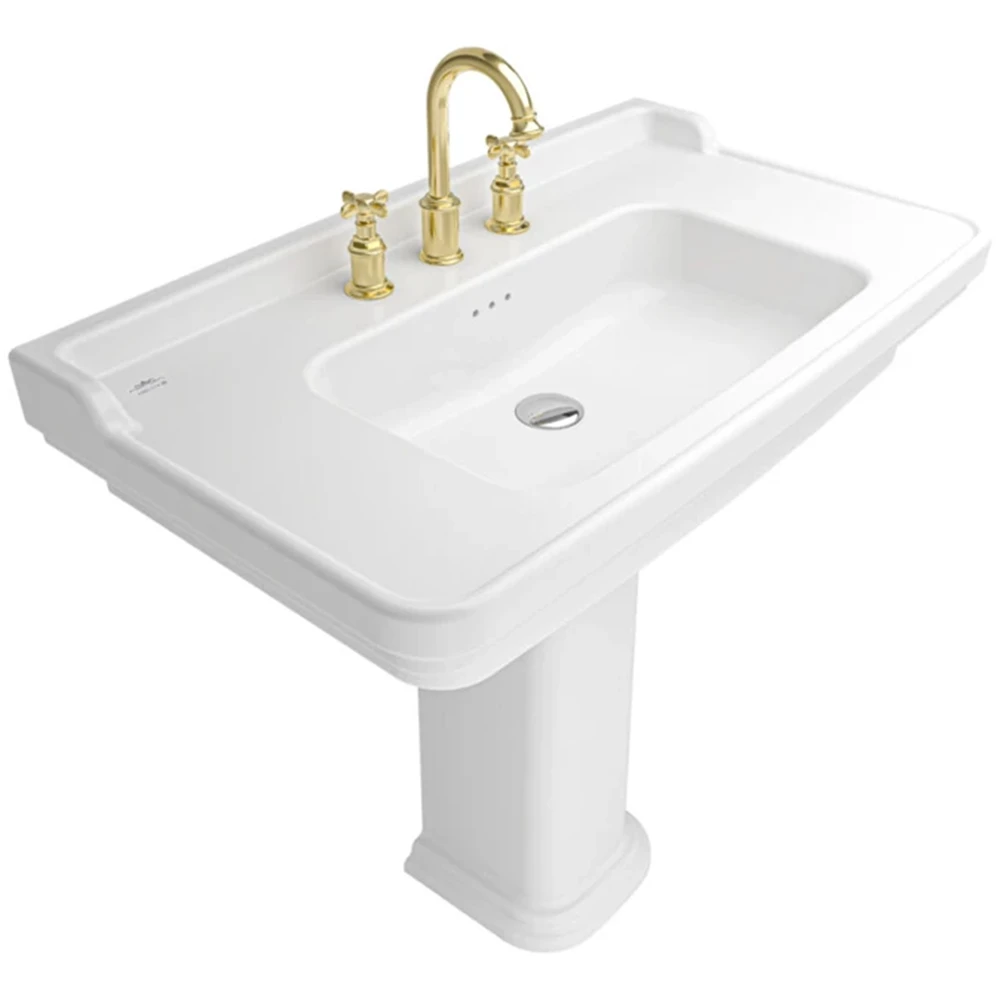 PETRA 90X50 ETEJERLİ LAVABO 3 ARMATÜR DELİKLİ