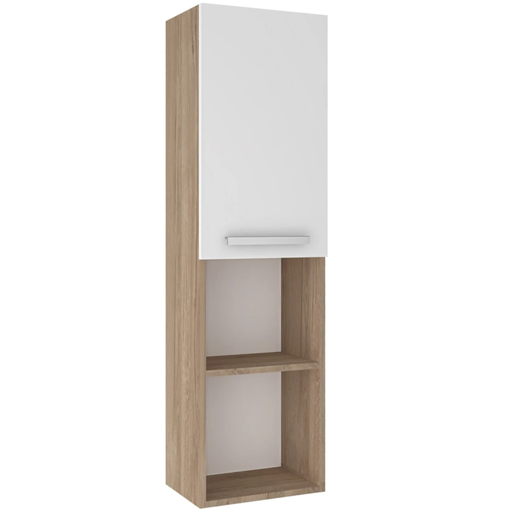 TREVİ 40 CM BOY DOLABI BEYAZ KREM-MEŞE SOL