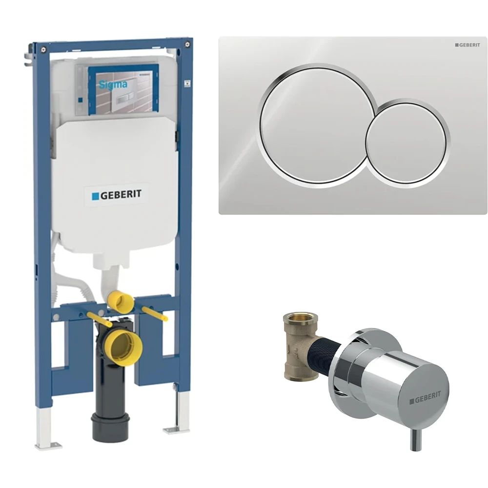 GEBERİT SİGMA GÖMME REZERVUAR 8 CM DUOFİX-SİGMA01 P.KROM SET