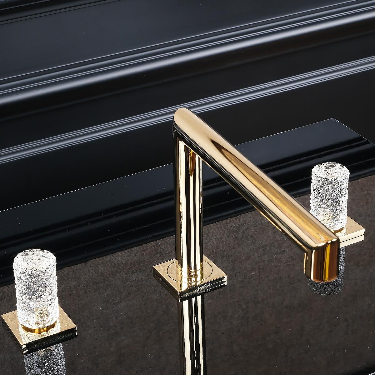 Roseberry 3 Delikli Lavabo Bataryası Gold