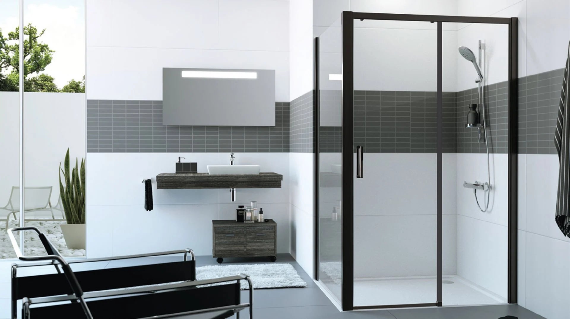 Hüppe Design Pure KY C K1S1 T Şeffaf Cam Duşakabin