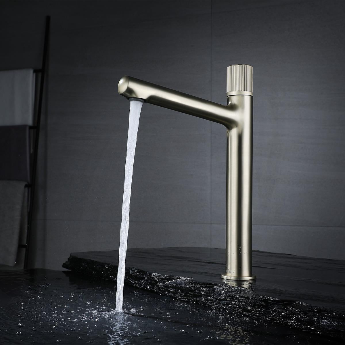 Fly XL Yüksek Lavabo Bataryası Brushed Gold