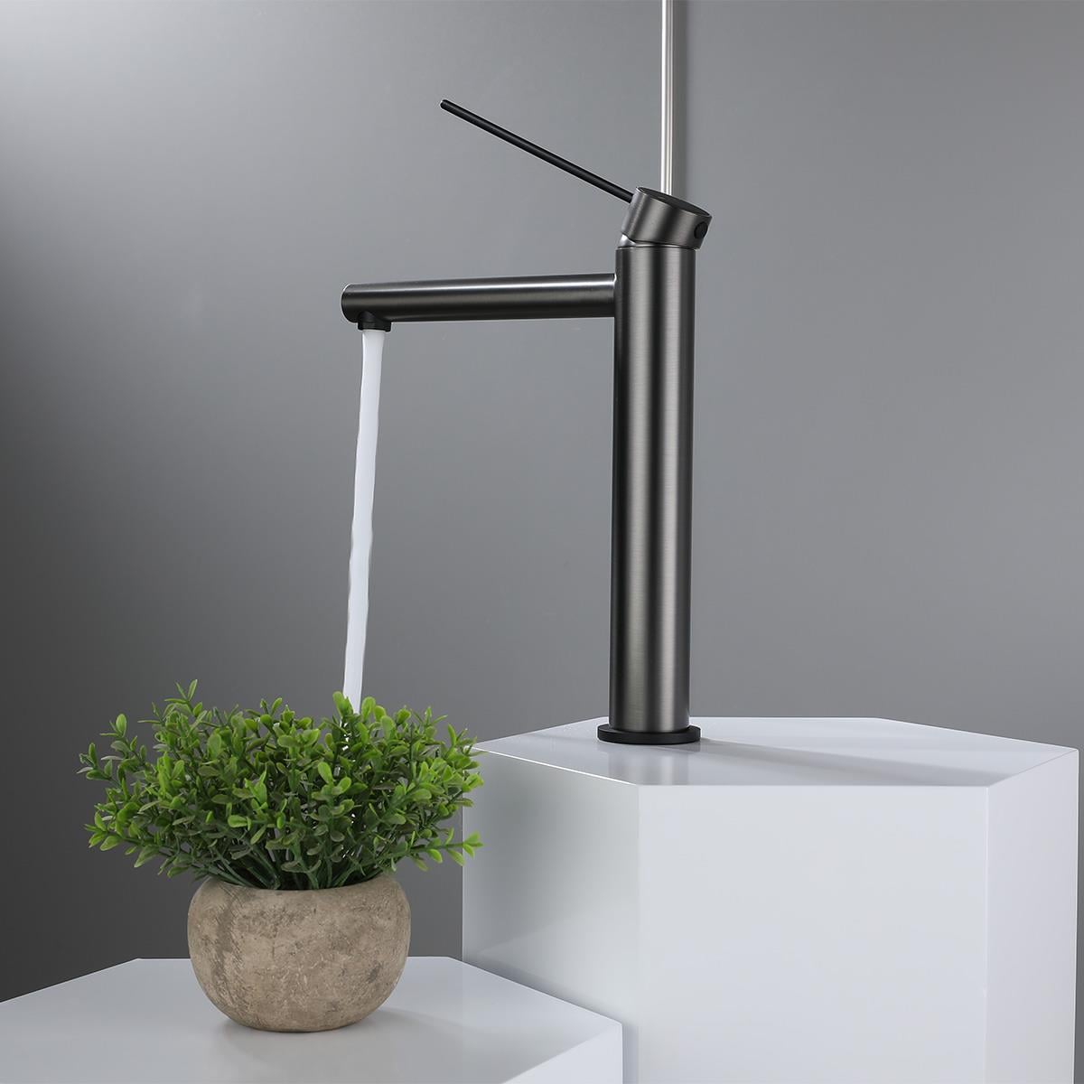 Harper XL Yüksek Lavabo Bataryası Gun Black
