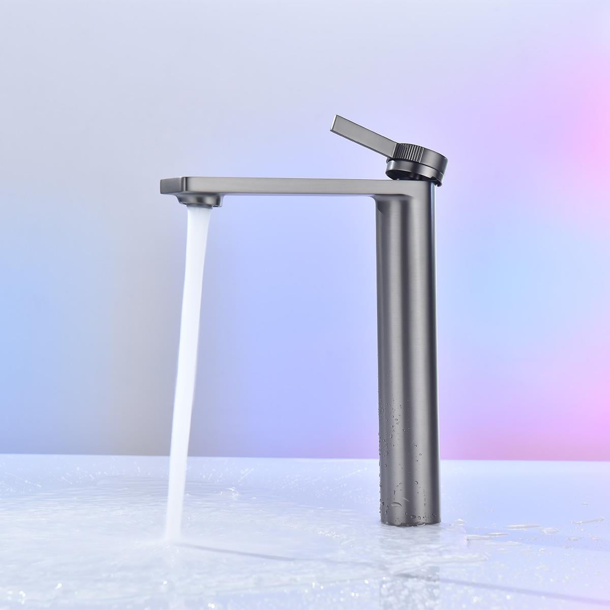 Giano XL Yüksek Lavabo Bataryası  Gun Metal
