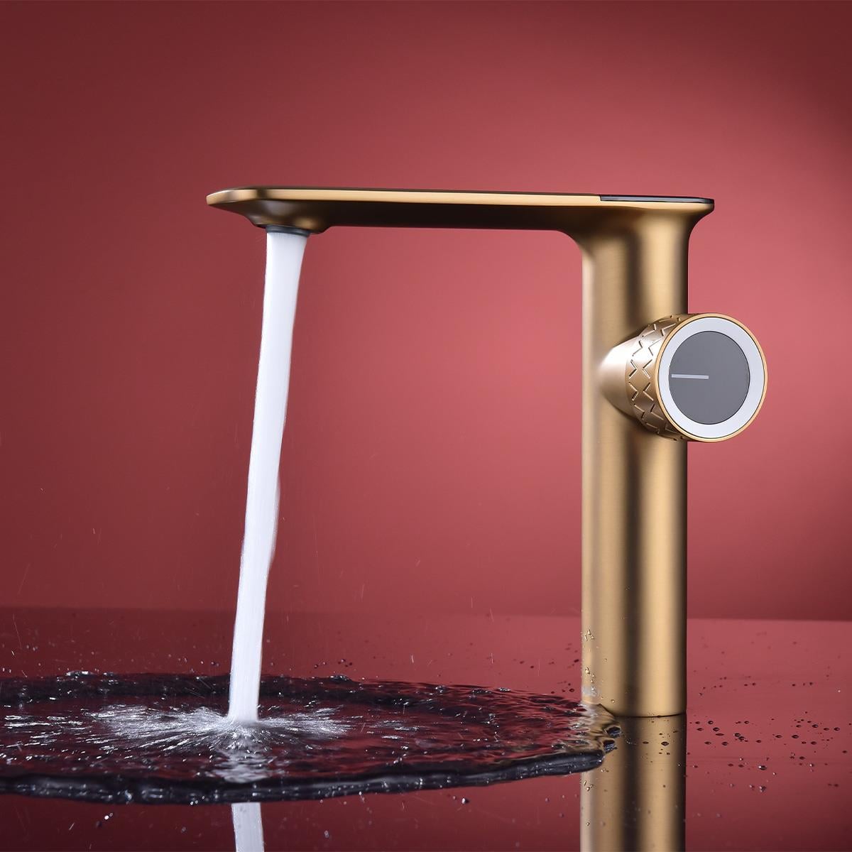 Sky XL Yüksek Lavabo Bataryası Brushed Champagne Gold
