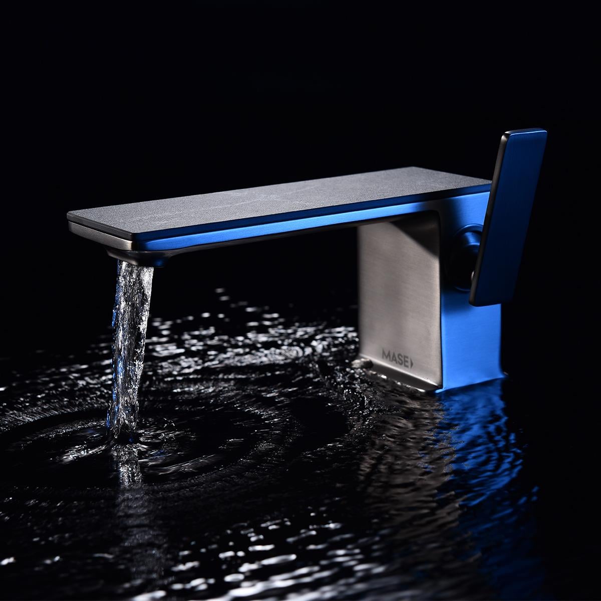 Stone Yandan Kontrollü Doğal Taşlı Lavabo Bataryası Gun Grey