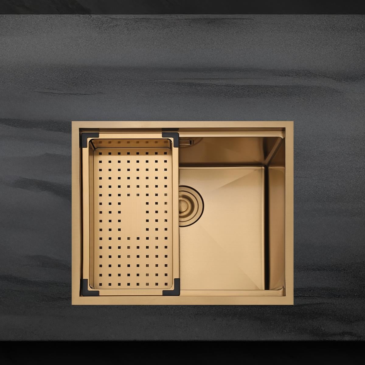 Allure El Yapımı PVD Evye (Seti) 49x44 cm Altın (Gold)