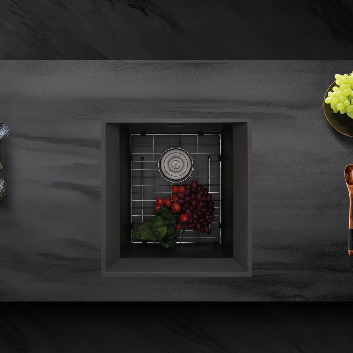 Marea El Yapımı Nano Evye (Seti) 45x48 cm Mat Gri (Gun Grey)