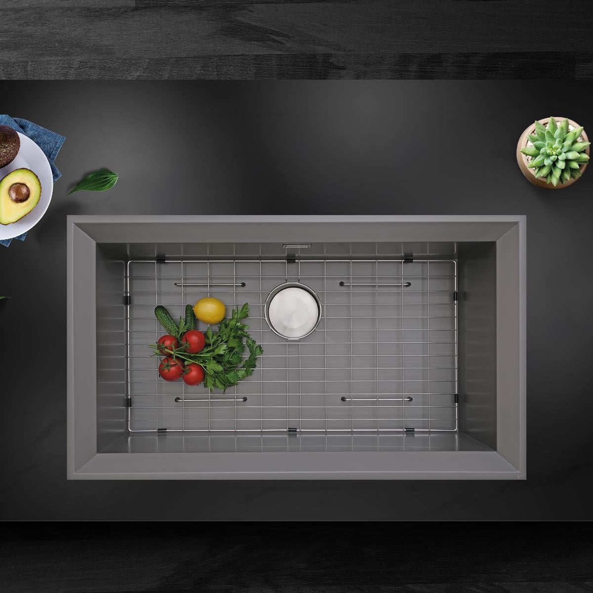 Astro El Yapımı Nano Evye (Seti) 85x48 cm Mat Gri (Gun Grey)