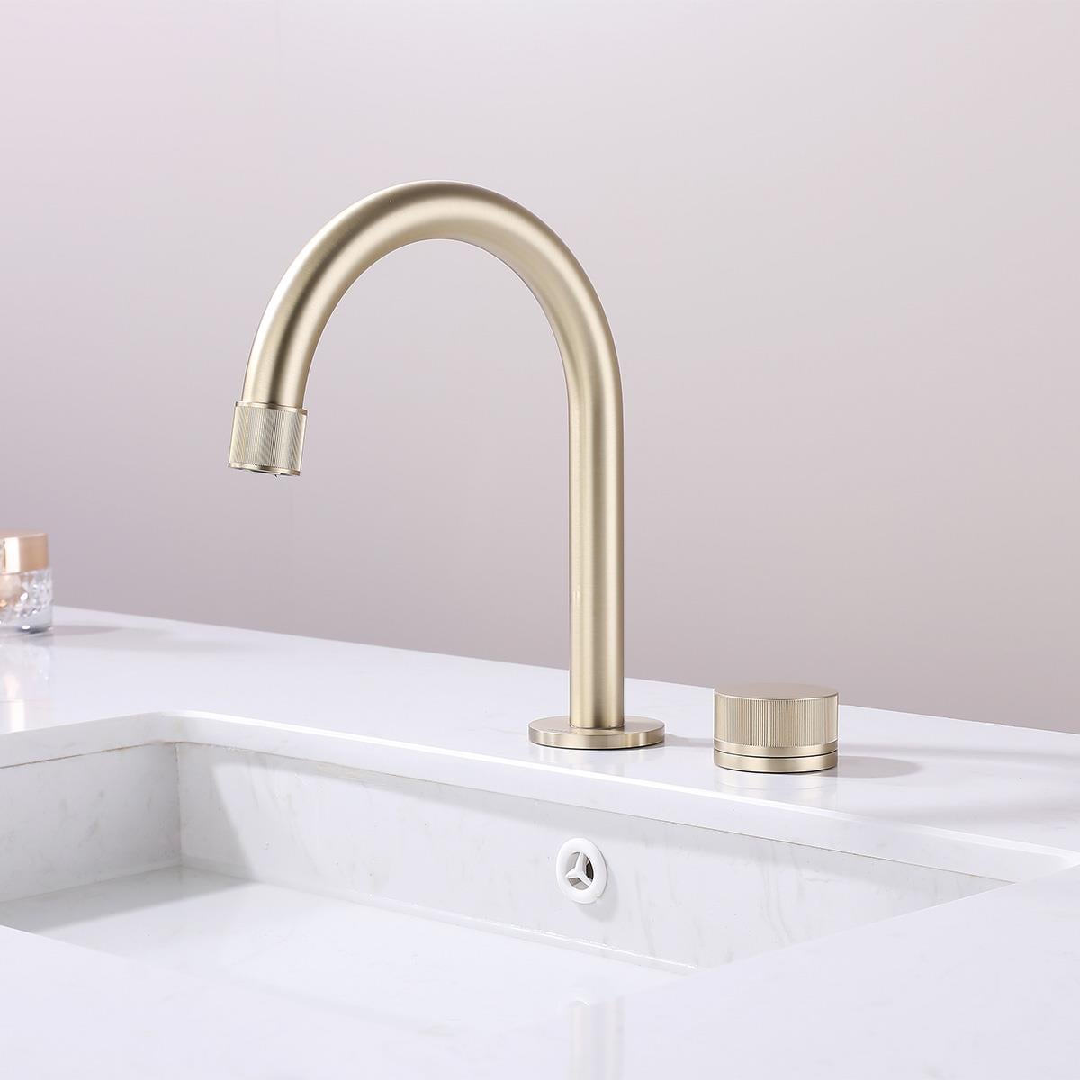 Vanity 2 Delikli Lavabo Bataryası Brushed Gold