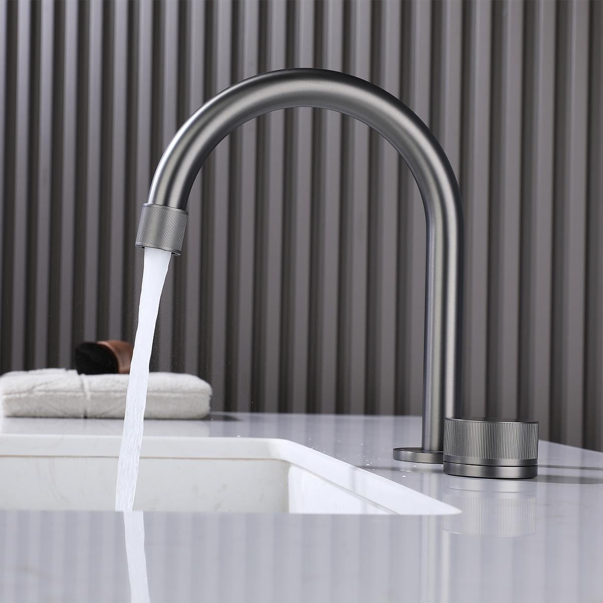 Vanity 2 Delikli Lavabo Bataryası Gun Metal
