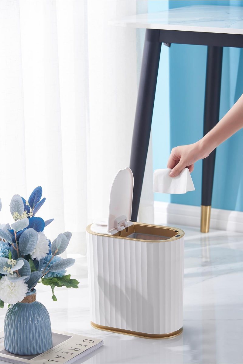 MASE AROMA KOKU DİFÜZYONLU SENSÖRLÜ ÇÖP KUTUSU 6 LİTRE WHİTE/GOLDEN