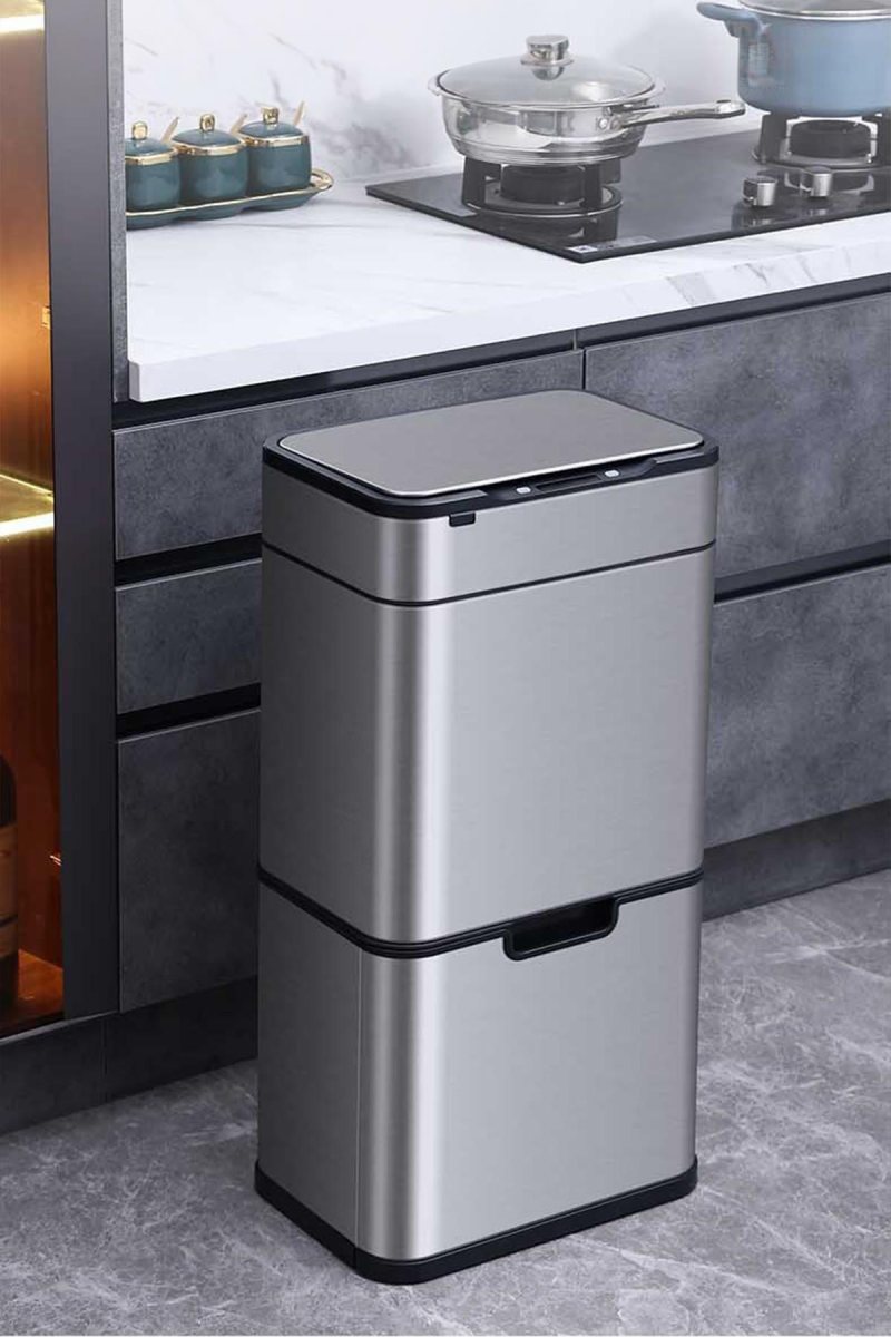 MASE SENÖRLÜ OZON ÇÖP KOVASI 50 LİTRE CHROME