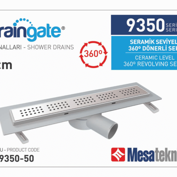 Mesa 50 Cm Duş Kanalı Seramik Seviyeli